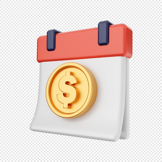 3D Money Dollar coin gold payment transaction