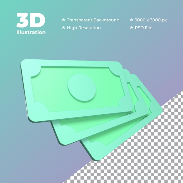 3d money illustration