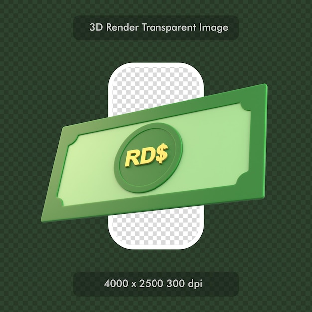 3D Money with Dominican Peso Currency Symbol