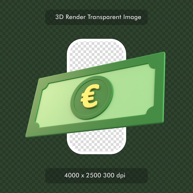 3D Money with Euro Currency Symbol