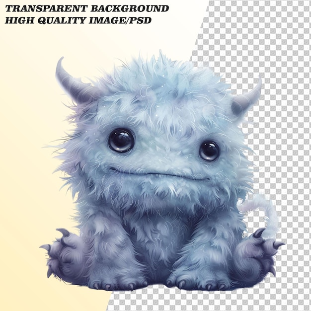 PSD 3d monster on transparent