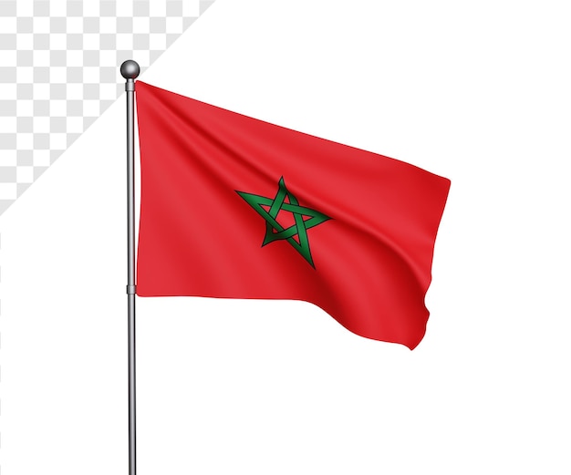 3d morocco flag illustration