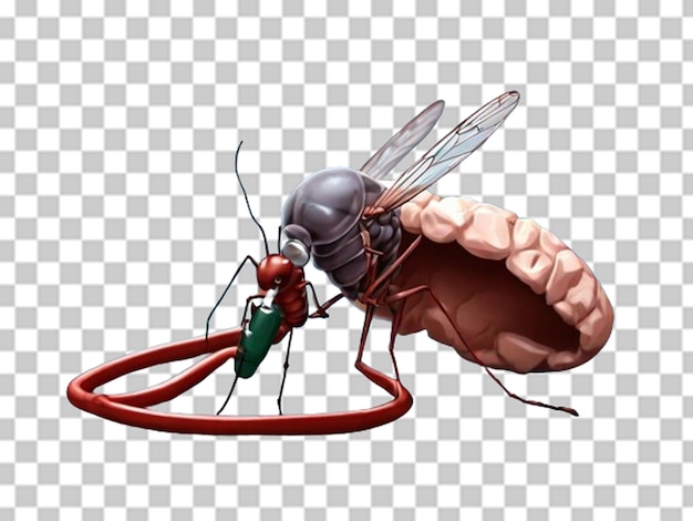 PSD 3d mosquito malaria and aids concept