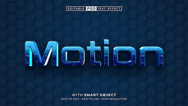 3d motion text effect editable text style