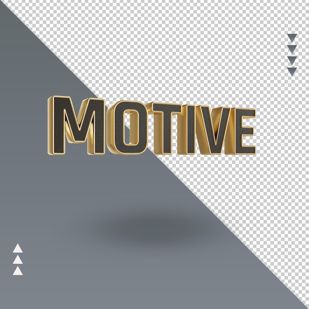 3d Motive black gold icon rendering left view