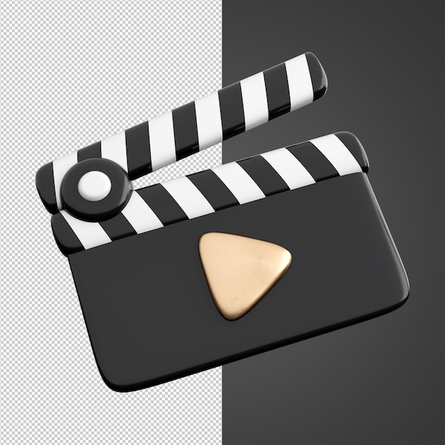 3d movie clapper board