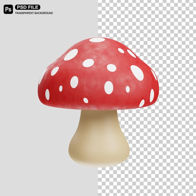 3D Mushroom Icon