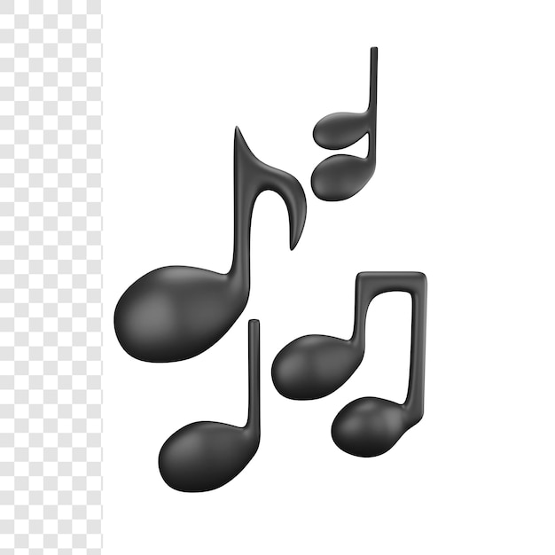 3d Music Notes