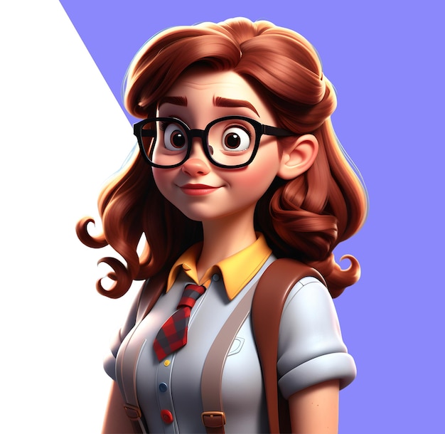 3D nerdy student