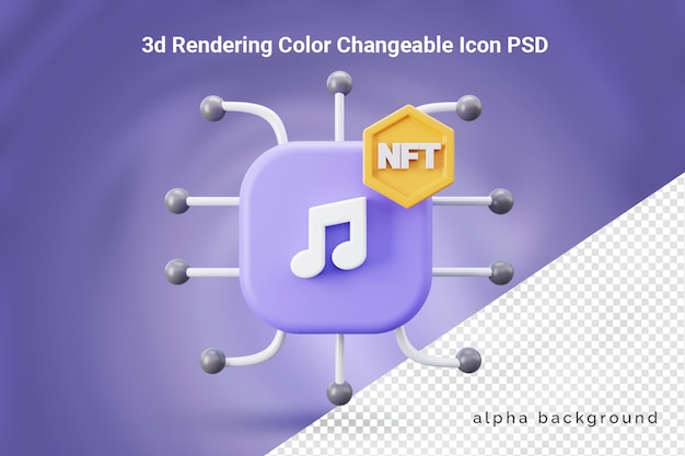 3d nft audio icon