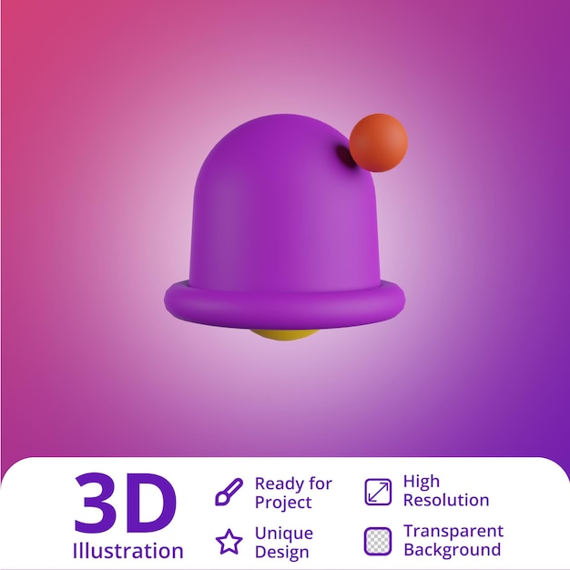 3d notification bell