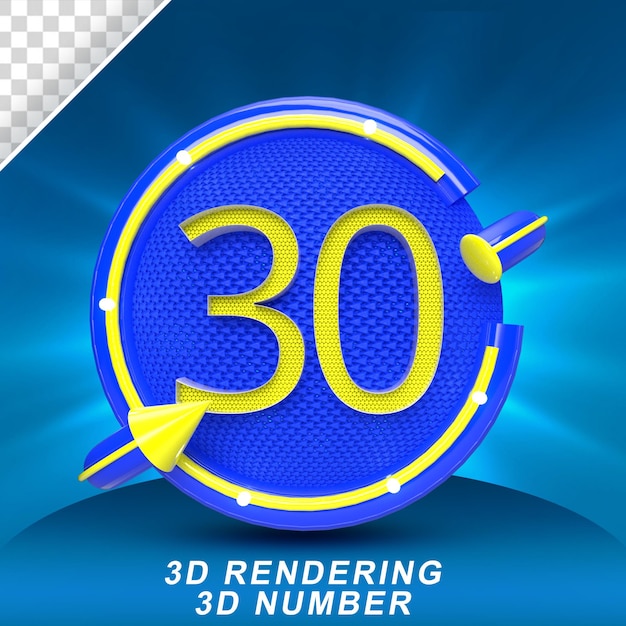 3d number 10 stamp for psd composition