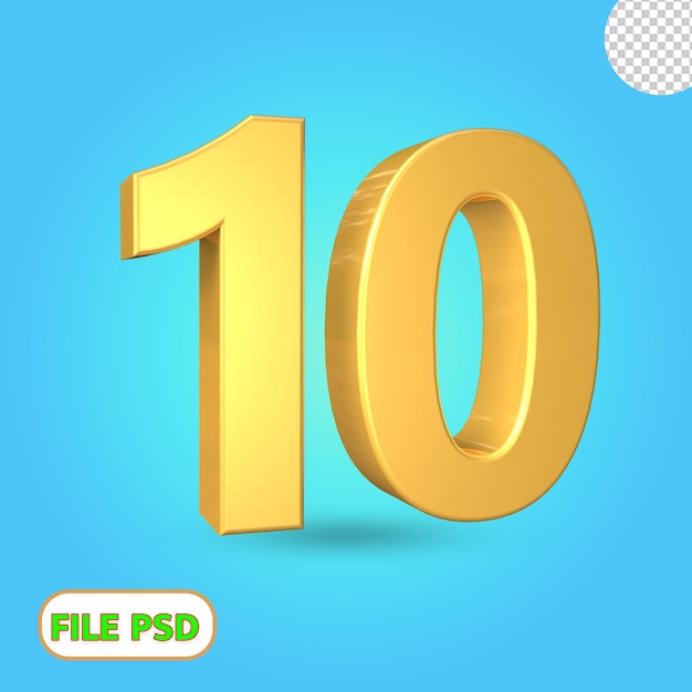 3d number 10