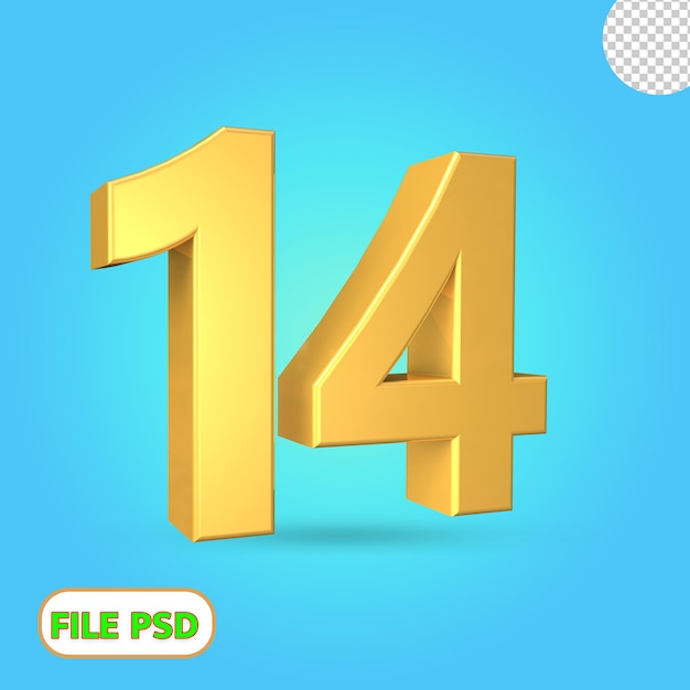 3d number 14