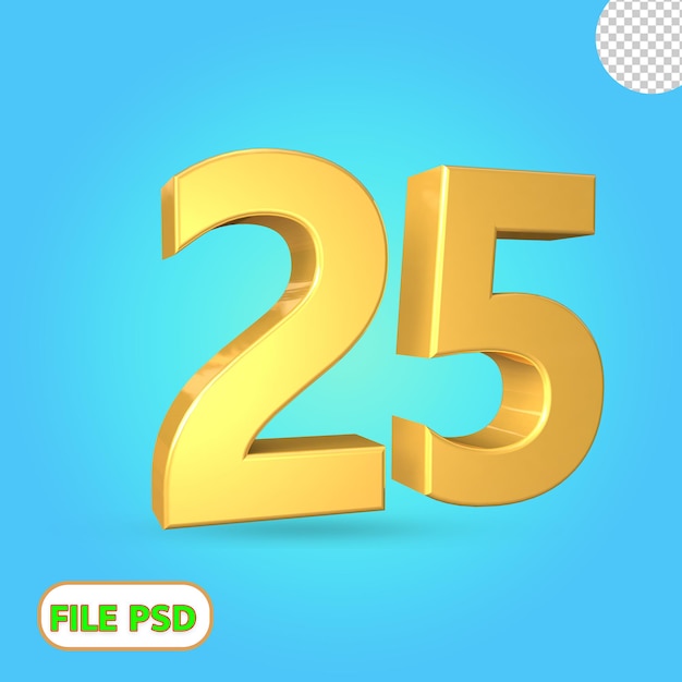 3d number 25