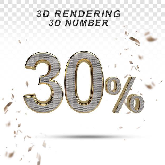 3d number 30