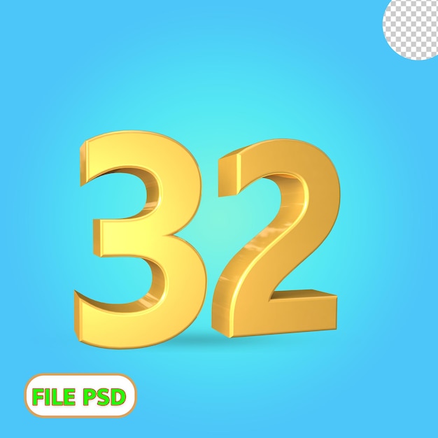 3d number 32