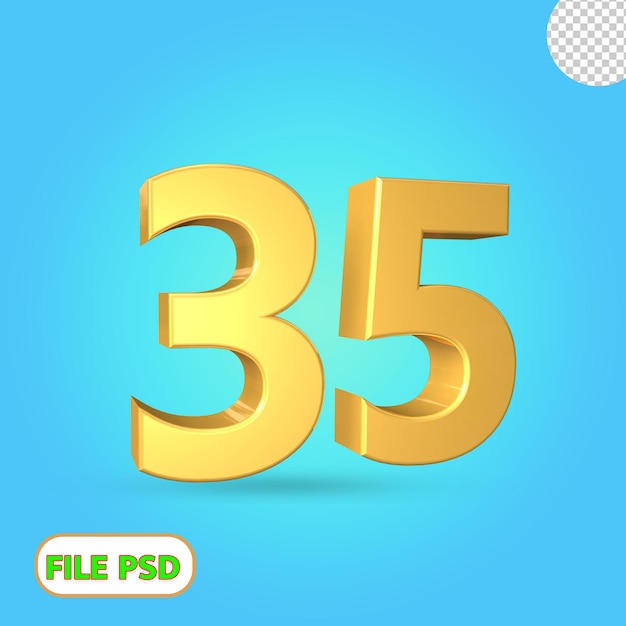 3d number 35