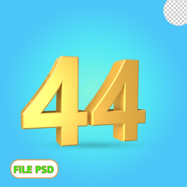 3d number 44