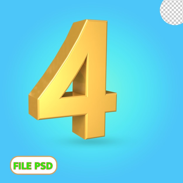 3d number 4