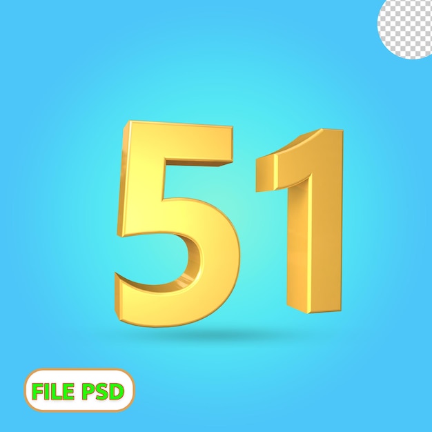 3d number 51