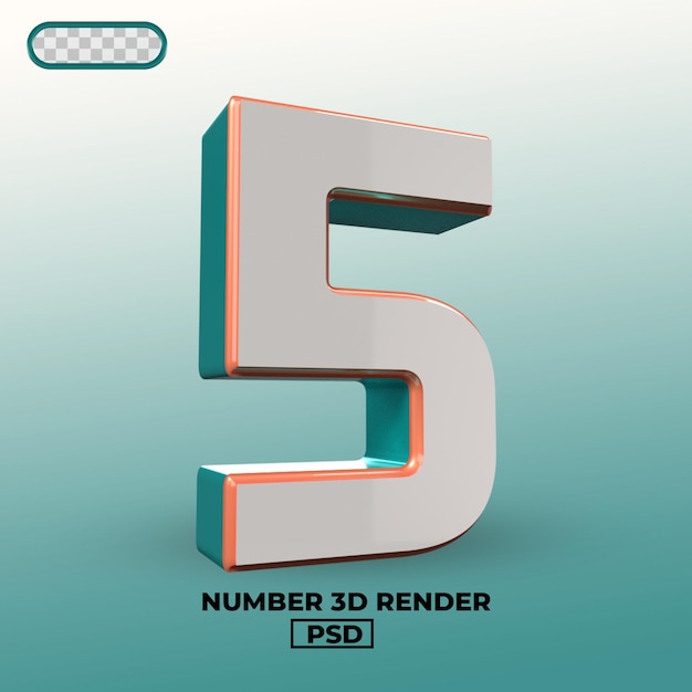 3d number 5