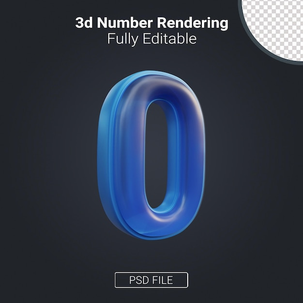 3d Number Rendering Fully Editable