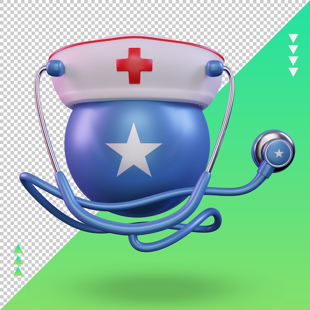 3d nurse day Somalia flag rendering front view