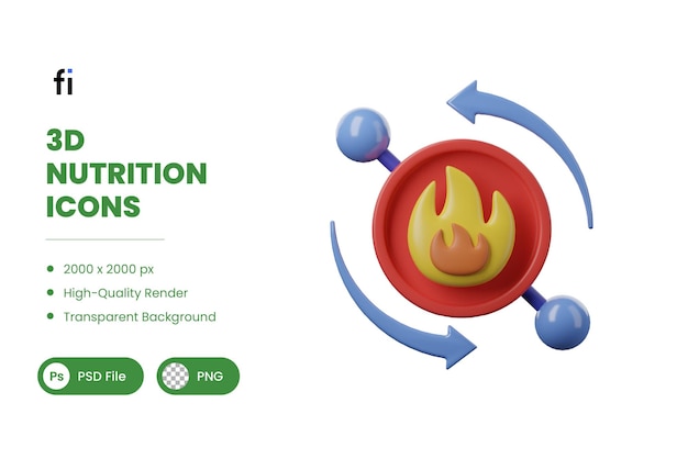 3D Nutrition Illustration Metabolism