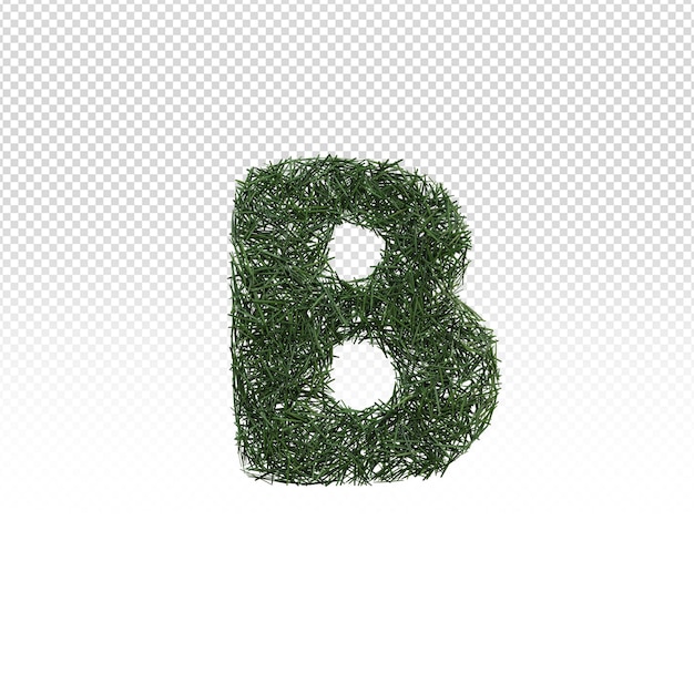 3d object alphabets with transparent background