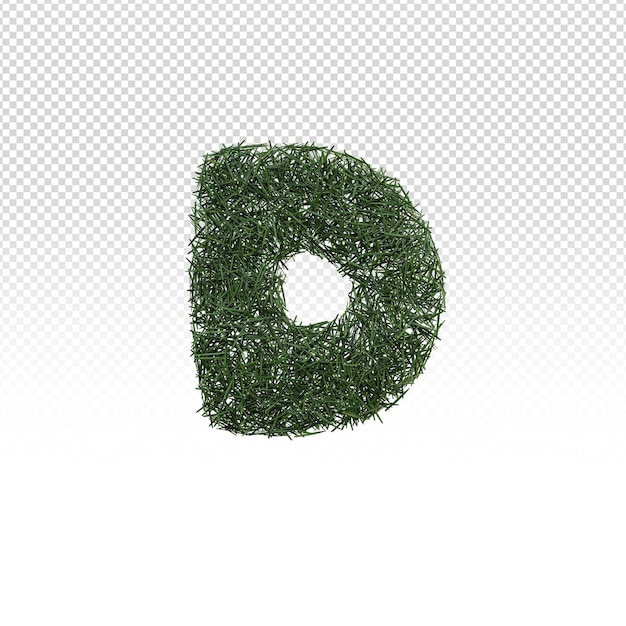 3d object alphabets with transparent background