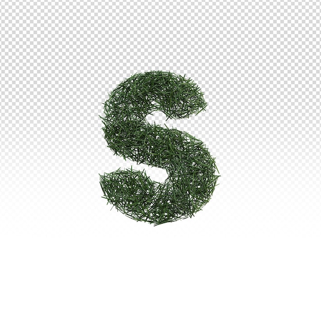 3d object alphabets with transparent background