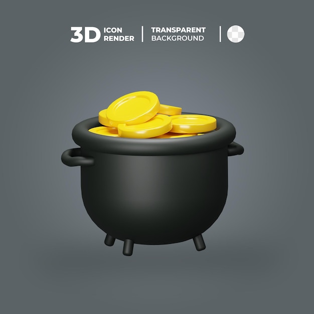 3D Object St Patrick Gold pot