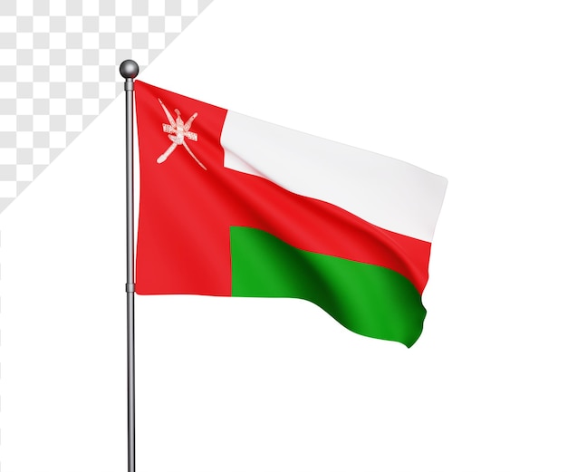 3d oman flag illustration