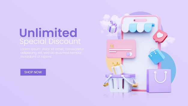 3d Online shopping web template