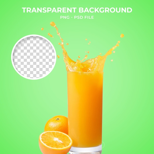 3d oranges and orange juice splash