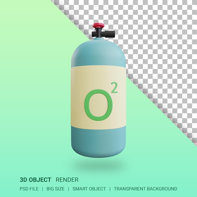 3d oxygen tube medical illustration isolated design