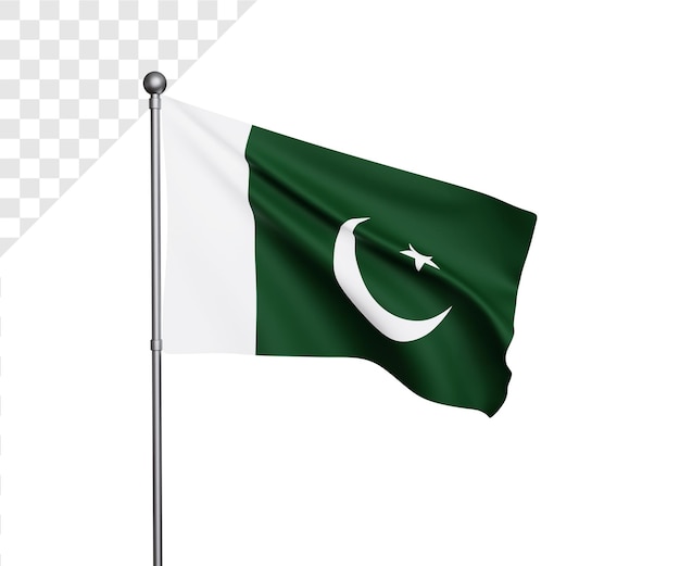 3d pakistan flag illustration