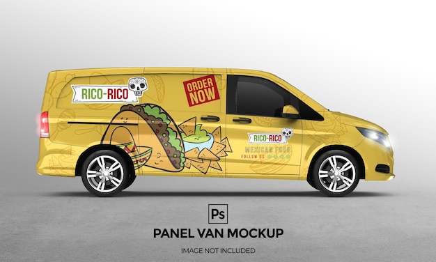 3D Panel Van mockup design