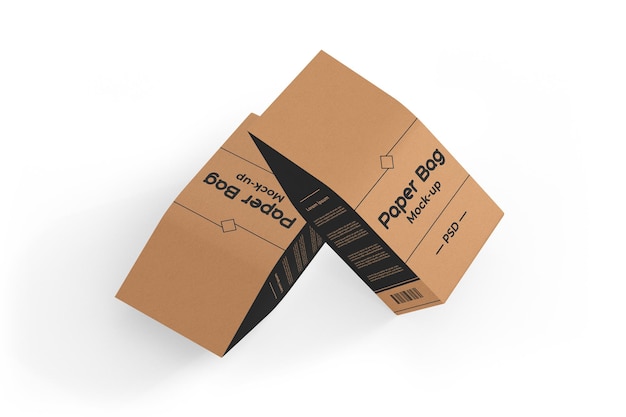 3d paper bag mockup