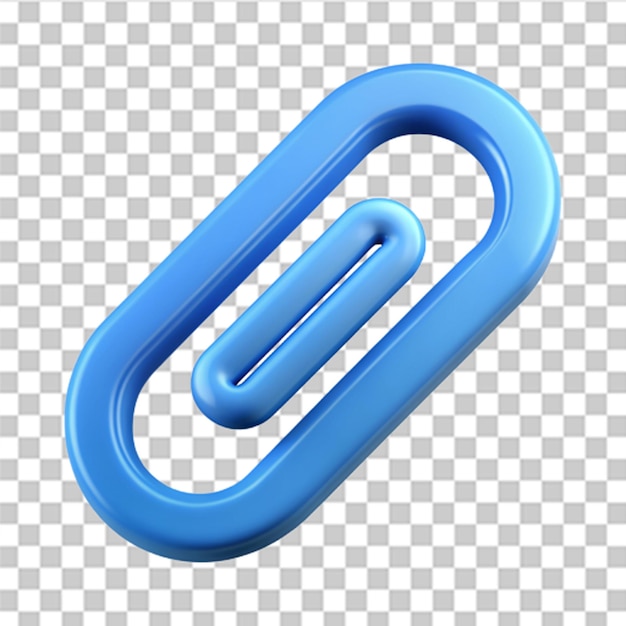 3d paper clip isolated on white background Trendy and modern vector in 3d style