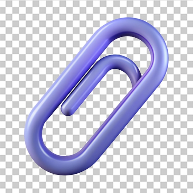 3d paper clip isolated on white background Trendy and modern vector in 3d style