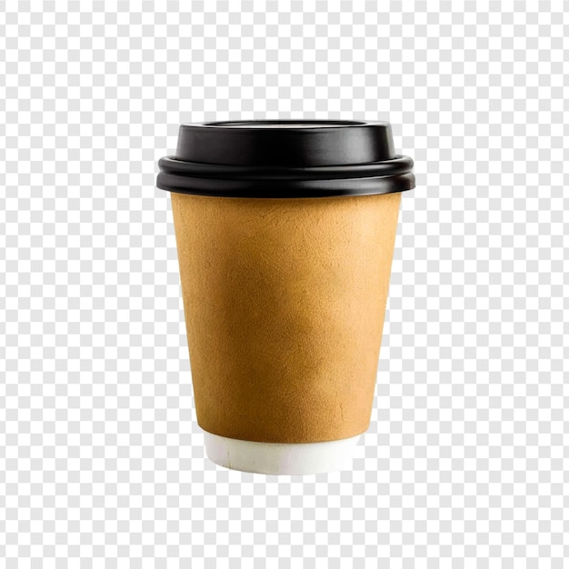 PSD 3d paper coffee cup isolated on transparent background