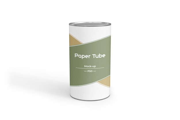 3d paper tube mockup