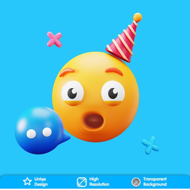 3D Party Emoji Chat