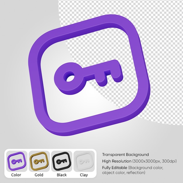 3d password icon