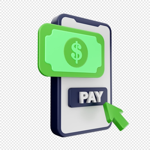 PSD 3d payment icon illustration