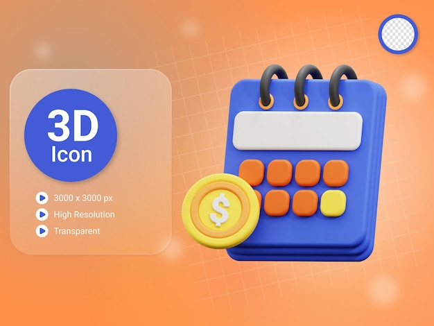 3d payment schedule icon