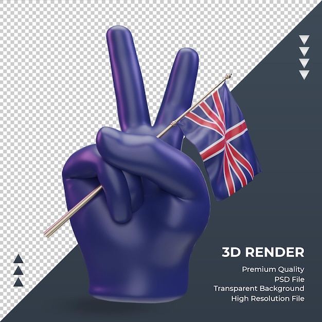 3d peace day United Kingdom flag rendering front view