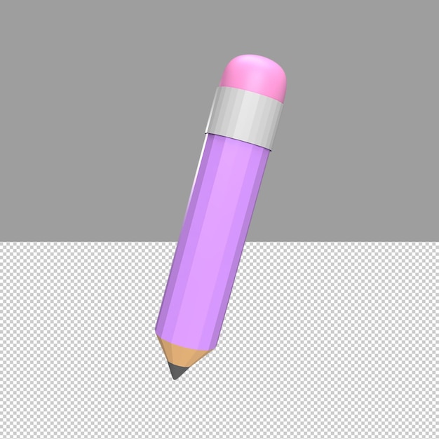 3D Pencil Rendered object illustration